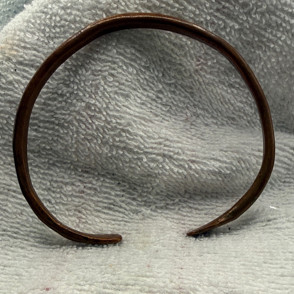 Hand-made copper Hammered Cuff Bracelet